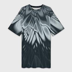 Женская длинная футболка Серый - коллекция Лучи - Хуф и Ся