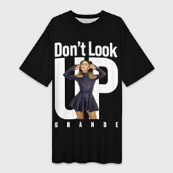 Женская длинная футболка Dont look up - Ariana Grande