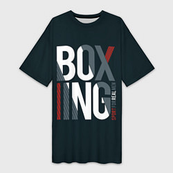 Женская длинная футболка Бокс - Boxing
