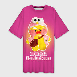 Женская длинная футболка Duck Lalafanfan Лалафанфан