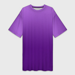 Футболка женская длинная Красивый фиолетовый градиент, цвет: 3D-принт