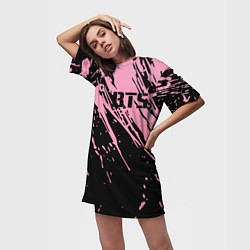 Футболка женская длинная BTS супер класс, цвет: 3D-принт — фото 2