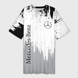 Футболка женская длинная Mercedes-Benz - Текстура, цвет: 3D-принт
