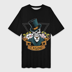 Женская длинная футболка Казино Casino
