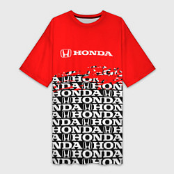 Футболка женская длинная Honda - Pattern, цвет: 3D-принт