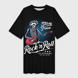 Женская длинная футболка Rock-n-Roll Punk