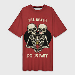 Женская длинная футболка Любовь до Гроба love till death