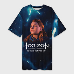 Женская длинная футболка Horizon Forbidden West - Молнии