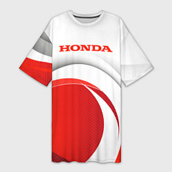 Футболка женская длинная Хонда HONDA, цвет: 3D-принт
