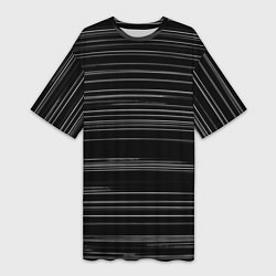 Женская длинная футболка Узор H&S Полосы Черно-белый 119-9-35-5-f-2