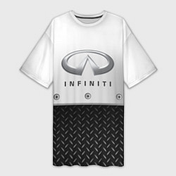 Женская длинная футболка Infiniti сталь