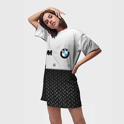 Футболка женская длинная BMW БМВ СТАЛЬ, цвет: 3D-принт — фото 2