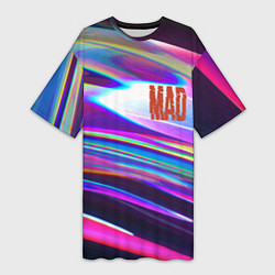 Женская длинная футболка Neon pattern Mad