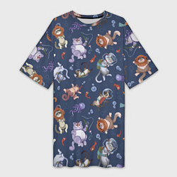 Женская длинная футболка Морские Котики: Цветное
