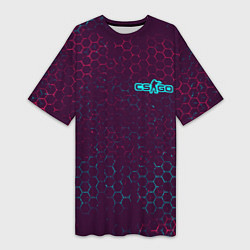 Женская длинная футболка CS:GO - Соты