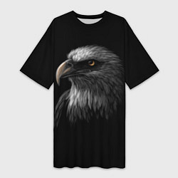 Женская длинная футболка Голова хищного орла