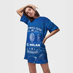 Футболка женская длинная AC Milan Legends, цвет: 3D-принт — фото 2