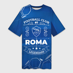 Футболка женская длинная Roma FC 1, цвет: 3D-принт