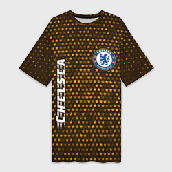 Женская длинная футболка ЧЕЛСИ Chelsea - Звезды