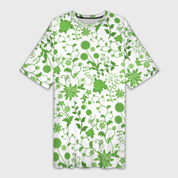 Женская длинная футболка Зелёное поле
