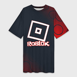 Футболка женская длинная Roblox : logo, цвет: 3D-принт