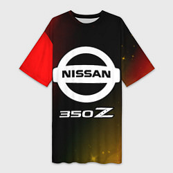 Женская длинная футболка 350 Z Звезды