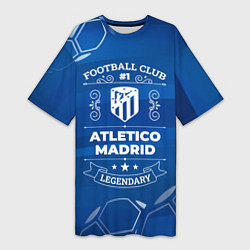 Футболка женская длинная Atletico Madrid FC 1, цвет: 3D-принт