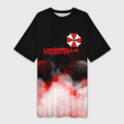 Женская длинная футболка Umbrella Corporation туман