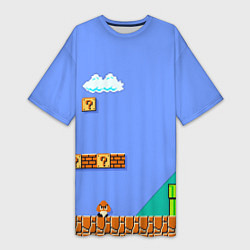 Женская длинная футболка Марио дизайн