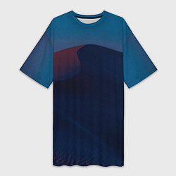 Футболка женская длинная Вечер в пустыне, цвет: 3D-принт