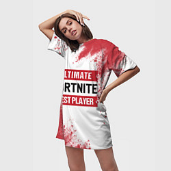 Футболка женская длинная Fortnite Ultimate, цвет: 3D-принт — фото 2