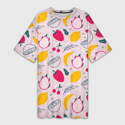 Женская длинная футболка Fruit Pattern