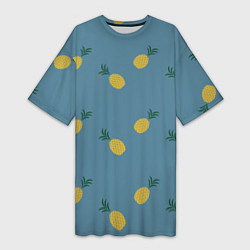 Женская длинная футболка Pineapplы