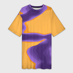 Женская длинная футболка Фиолетовая река