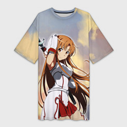 Женская длинная футболка Асуна Юки - Sword Art Online