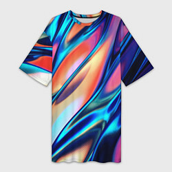 Женская длинная футболка Colorful flow