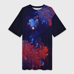 Женская длинная футболка Бурлящий Коралловый Риф
