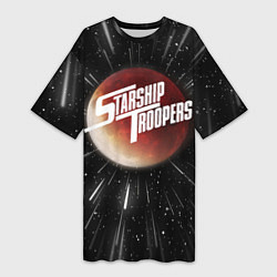 Футболка женская длинная Starship Troopers Warp Logo, цвет: 3D-принт