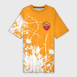 Женская длинная футболка Roma маленькое лого краска