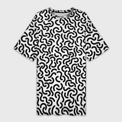 Женская длинная футболка Органические Закруглённые Линии