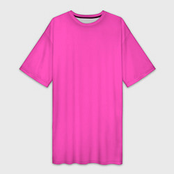 Футболка женская длинная Яркий розовый из фильма Барби, цвет: 3D-принт