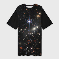 Женская длинная футболка Новое изображение ранней вселенной от Джеймса Уэбб