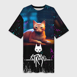 Женская длинная футболка Stray Cat: Бродячий Кот