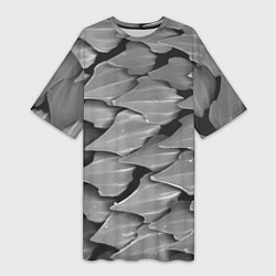 Женская длинная футболка Кожа акулы - броня