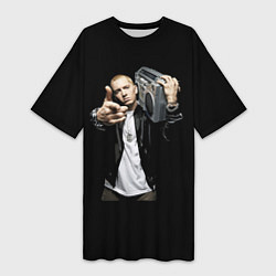Женская длинная футболка Eminem rap hip hop