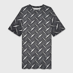 Женская длинная футболка Рифлёная металлическая поверхность