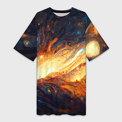 Женская длинная футболка Центр вселенной - Абстракция