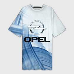 Футболка женская длинная Opel - logo, цвет: 3D-принт