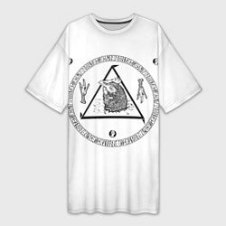 Женская длинная футболка Храм Головы