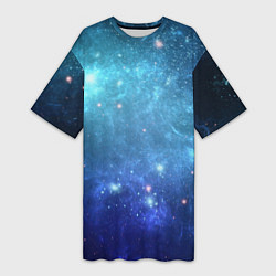 Футболка женская длинная Ледяная туманность, цвет: 3D-принт